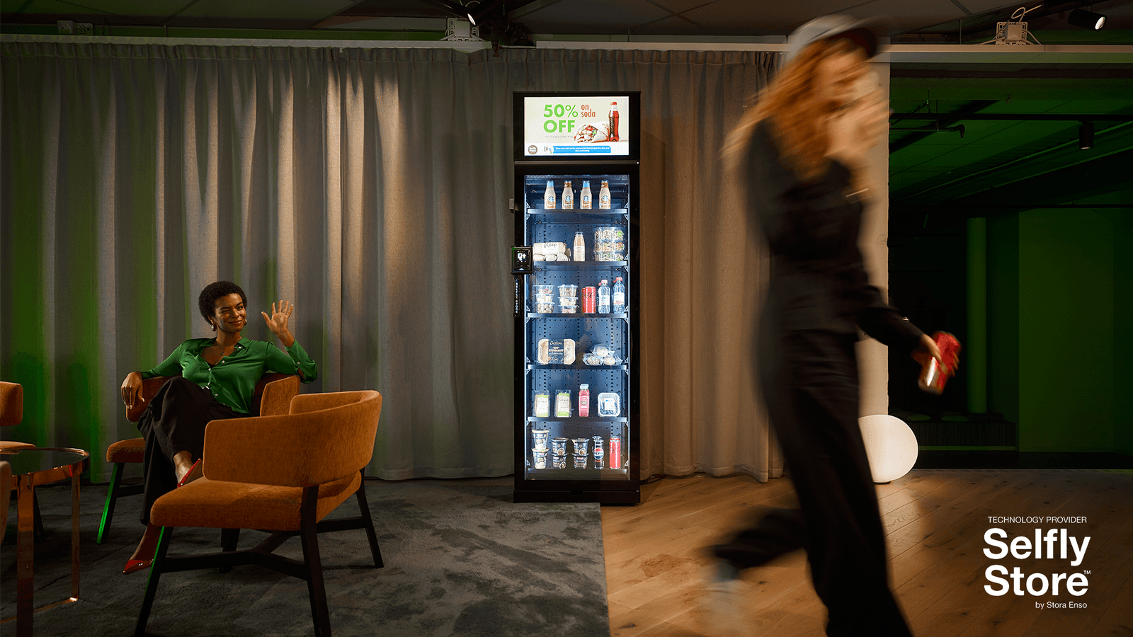 Akıllı içecek otomatı — Selfly Fridge